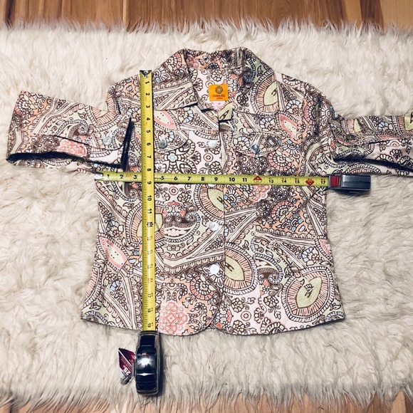 Ruby Rd Pastel Printed Crop Jacket - Picture 7 of 8